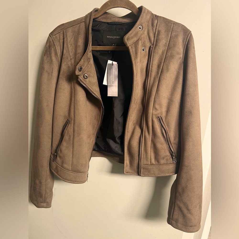 Banana Republic vegan Suede Moro Jacket M